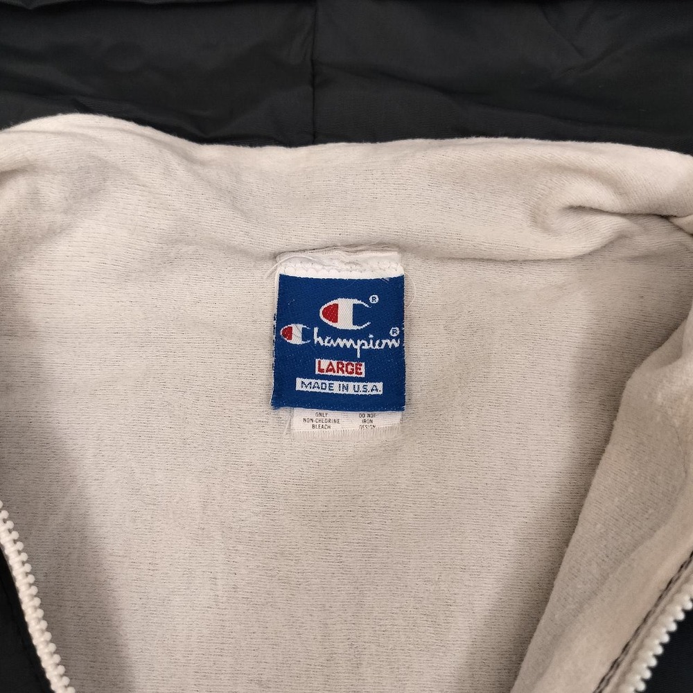 Vintage 90s Champion Central Connecticut Horse Lined Windbreaker Coat - Picture 3 of 5